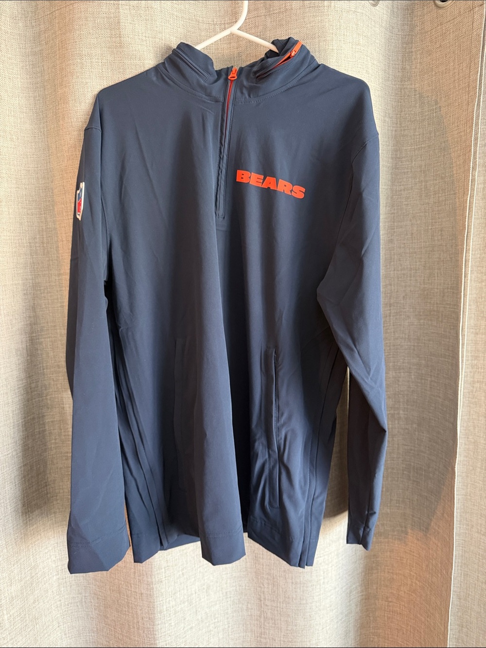 Nike Navy & Orange Bears Quarter-Zip Performance Jacket